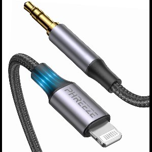 Audiokabel geschikt voor Apple Lightning naar Jack Kabel Auto - Aux Kabel geschikt voor iPhone 14, 13, 12, 11, X naar Auto