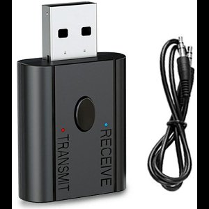 2 in 1 Bluetooth 5.3 Receiver en Transmitter USB adapter met AUX kabel - Bluetooth zender en ontvanger - Bluetooth Audio Receiver - zwart