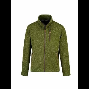 BJØRNSON Tord Gebreid Vest Heren - 4 Seizoenen - Ademend - Maat L - Olijfgroen