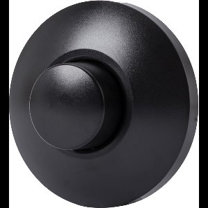 EcoDim - LED Vloerdimmer - ECO-DIM.09 - Fase Afsnijding RC - Enkel Knop - 0-50W - Rond - Mat Zwart