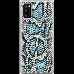 Hoesje geschikt voor Samsung Galaxy A41 - Slangenprint - Soft Case - TPU - Slangenprint - Blauw - ELLECHIQ