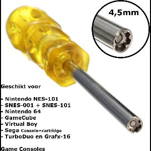 Dolphix - Schroevendraaier 4,5mm voor Retro Consoles - SNES / NES / SEGA / N64 / GameCube