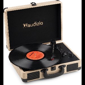 Platenspeler Bluetooth IN/OUT - Audizio RP116LW - 2025 model - Retro platenspeler met speakers - Lichtbruin