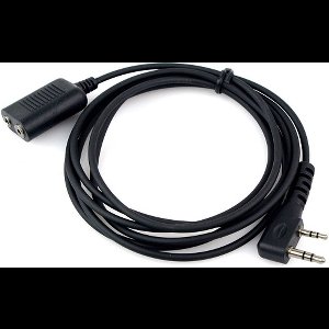 DerComms® audio verlengkabel voor Kenwood portofoons met 2 pin K1 plug