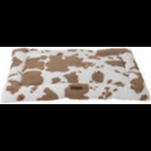 Animal Boulevard Ab10750 - Manden En Kussens - Hond - Ab Cow Plush Bench Kussen Wit/mokka-xl 104x68cm - Maat: Xl - 205203