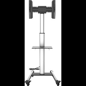 Proton 500 Verrijdbare TV Standaard Aluminium - Met 2 stopcontacten en 2 USB poorten