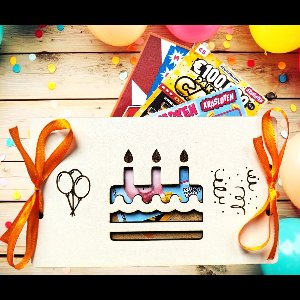 Geld Cadeaukaart Verjaardag - Onbedrukt - 14 Varianten - MDF wit 3mm - Wenskaarten verjaardag - Geldkaart cadeau envelop - verjaardagskaart volwassenen man vrouw - geld cadeau - cadeau sparen - felicitatiekaarten - gefeliciteerd kaart - geldkaart