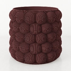 Fleuriek - Bloempot voor binnen - Rood gestreepte plantenpot van bio plastic - Ø22 cm