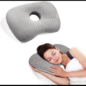 GTB® Piercing Kussen - Reiskussen - RIngkussen - Grijs - 32cm x 44cm x 5cm