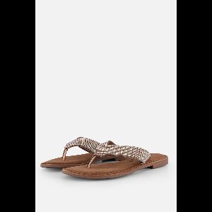 Lazamani Rainbow Slippers zilver Leer - Dames - Maat 39