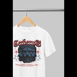 Oversized shirt - Cerberus - Wurban Wear | T-shirt | Merk kleding | Unisex tshirt | Streetwear | Pump cover | Techno outfit | Merk shirt | Gym shirt | y2k | Techwear | Urban | Grote maten | T-shirt heren | T-shirt dames | Wit