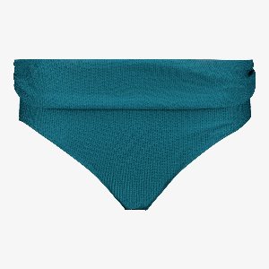 Dames bikinibroekje met overslag petrol - Blauw - Maat 40