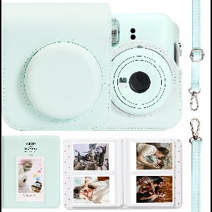 YONO Accessoires Set geschikt voor Fujifilm Instax Mini 12 - Case - Hoesje - Fotoalbum - Groen