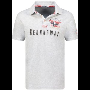 Geographical Norway Expedition Heren Polo Katoen Kason Grijs - XXL