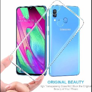 Ntech Hoesje Geschikt Voor Samsung Galaxy A40 TPU Back hoesje - Transparant