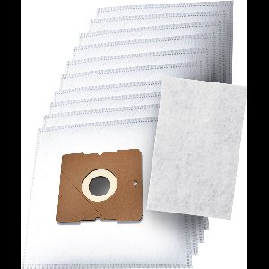 10x Dparts stofzuigerzakken en 1 filter geschikt voor Inventum Tomado Sauber - st306rza sz300 st306bza st306zza st308wza st154rza - Princess Silence Deluxe - tvc3001b tvc3001r tdb300 - V70 V20 - SB70 SB20 - PH95 stofzuigzakken
