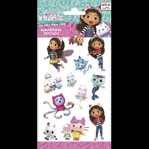 12x Gabby's Dollhouse Plak Tattoo - Party Feest Thema Fun Gabby gaby dollhouse poppenhuis