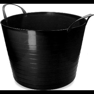 Vplast 65 L - Emmer V-Trug Flexi - Schoonmaakbak - Stalinrichting - Voerbak - 40 cm Hoog - Zwart