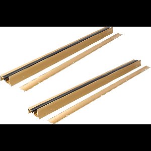 Fixman Tochtstrip - 2x - tochtwering - goud - aluminium - 91 x 5,6 cm - deur tochtstopper