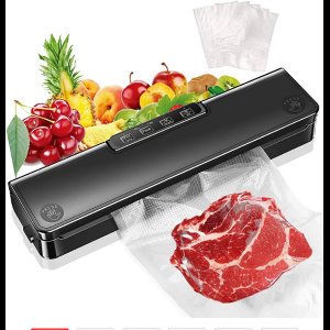 Thuys - Vacumeermachine - Vacuum Machine Duurzaam - Vacuumsealer met Vacuumzakjes, Zwart, Duurzaam