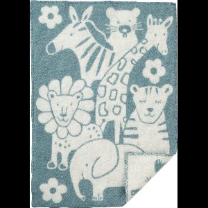 Klippan wiegdeken 65x90cm - eco wol - Picnic blue