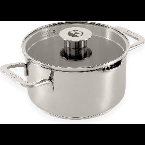 ELLE Gourmet Classique RVS Kookpan met Deksel - Ø 18 cm - Kookpot - PFAS vrij - Inductie Pan