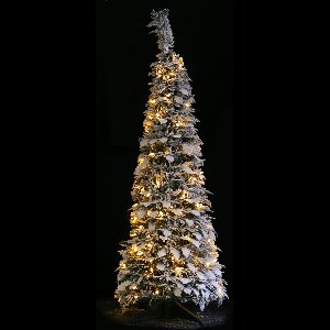 Pop-up kerstboom met sneeuw en 150 LEDs - 120 cm
