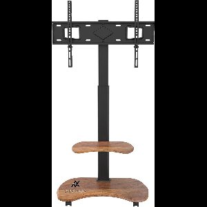 Nevolis Stellar TV Stand Roll-Up Wooden Board Height Adjustable Swivel TV Trolley Wheels 32-70 Inch TVs 45 kg Universal TV Stand Max. VESA 600 x 400. .