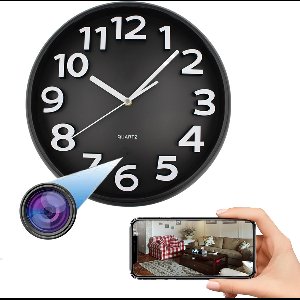 Heuts Goods - Spy Camera Wand Klok - Verborgen Camera - Spy Camera - 64GB SD Kaart - SD Kaartlezer - FULL HD 1080P - Quartz Wandklok