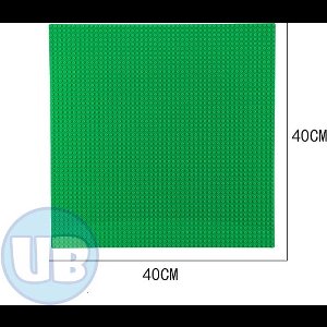 Uniblocks Classic grote bouwplaat Groen - 40 x 40 cm | City | combineer met Lego bouwplaten | grondplaten 50x50 noppen | wegen | wegplaat | stad | Geschikt voor LEGO bouwplaten bouwplaat wegplaat