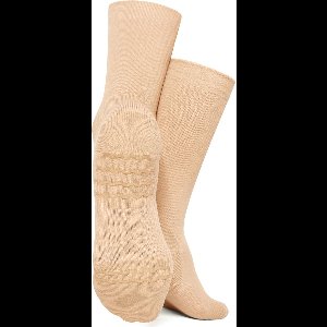 Rumpf 151 Danssokken | Antislip Sokken Dames en Heren | Yoga sokken | Pilates sokken | Sportsokken | Beige | Maat L (42-45)