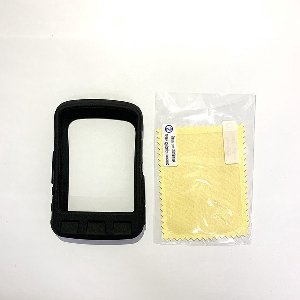 Beschermhoesje + screenprotector voor Wahoo Elemnt Roam v2 - Siliconen beschermhoes voor fietsnavigatie - zwart