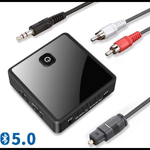 Bluetoolz® | BT 2753 CE | High Res Bluetooth 5.0 zender en ontvanger | Geen tot zeer geringe vertraging | Bluetooth Receiver - Bluetooth Transmitter - 3.5MM Aux - optical in - optical uit - Bluetooth Adapter - Bluetooth via Aux – inclusief kabels