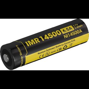 Nitecore Batterij IMR14500 650mAh Oplaadbaar Flat Top