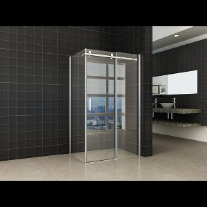 Bally Douchecabine Schuifdeur Rechthoek 140x90x200cm 8mm Antikalk Veiligheidsglas Met NANO Coating Chroom