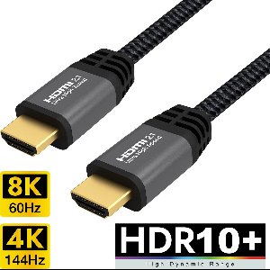 Qnected® HDMI 2.1 kabel 4 meter - 4K 120Hz & 144Hz - PS5 & Xbox Series X - 48Gbps - Ultra High Speed - Graphite Grey