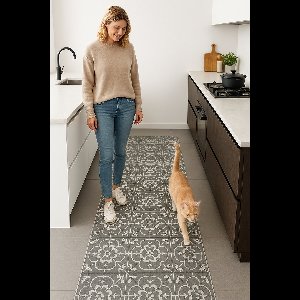 JYG RENAIX vinyl tapijtloper 80x540cm - afwasbaar - antislip - keukenloper