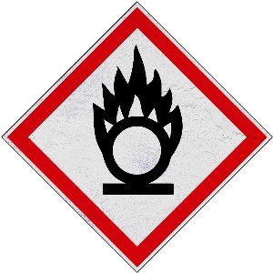 GHS03 oxiderende stoffen bord - Sign Again materiaal - 30 x 30 cm