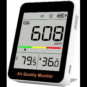 DailySupplies® Fijnstofmeter - Luchtkwaliteitsmeter Voor Binnen - Co2 Meter - Zwart