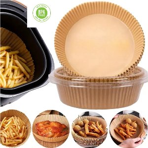 AirFryer Wegwerpbakjes XXL - Tot 220º - Olie Afstotend - AirFryer Bakpapier 100 stuks - 23CM