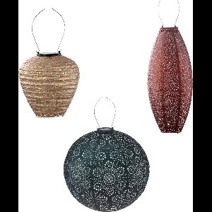 Lumiz Solar Tuinverlichting - Tuinverlichting op zonne energie - Tuinverlichting - Buitenlampjes - Tuinverlichting op zonneenergie - Buitenverlichting - Buitenlamp - Decoratie - Mainau Set - 3 stuks - Groen - Goud - Petrol