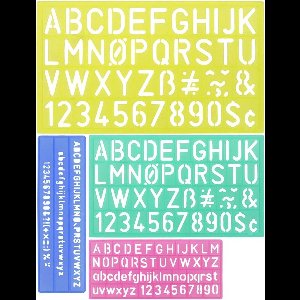 4 Delige Herbruikbare Alfabet en Nummer Sjabloon Set voor Knutselen en Onderwijs