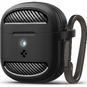 Spigen Rugged Armor Case voor Pixel Buds 2a met Karabijnhaak - Zwart