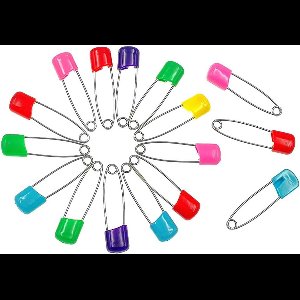 50x Veilige Luierspelden met Veiligheidsslot - Grote Veiligheidsspelden voor Doeken en Bavetten in 7 Snoepkleuren