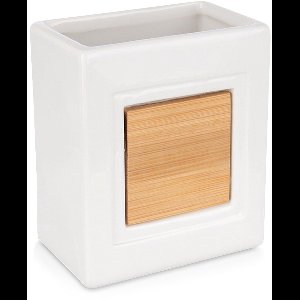 Tandenborstelbeker Dolomiet Houten Wit - Badkamer Beker - Tandenborstel - Tandenborstelhouder