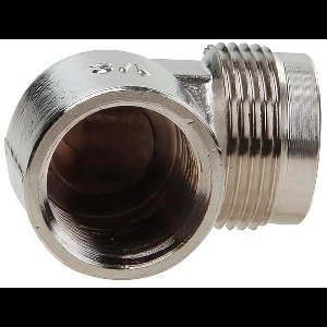 EasyFiks Gas Aansluitingkoppeling - 1/2 knie haaks - Chroom