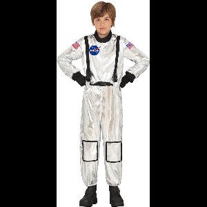 FIESTAS GUIRCA, S.L. - Zilveren astronautenkostuum voor kinderen - 98/104 (3-4 jaar)