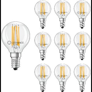 Ledvance LED Filament Kogellamp E14 - 4W 470lm 2700K 230V - Ø45mm - Geschikt voor tafellampen, wandlampen, sfeerverlichting - 10 stuks