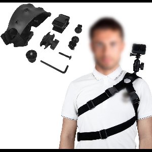 Geschikt voor 360° Rotatie Kogelkop Taille Schouderband Houder Geschikt voor GoPro DJI Insta360