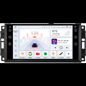 Autoradio met bluetooth - Carplay - Voor Jeep Cherokee, Compass, Commander, Wrangler, 300c, Dodge Kaliber & Liberty - Geschikt voor Apple en Android - Stereo - Navigatie - Navigatiesysteem auto - 4GB 32GB